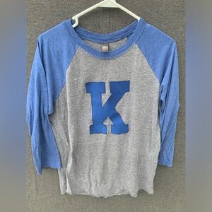 Kentucky Wildcats Blue & Gray Raglan Tee Shirt Women’s Size Medium BBN